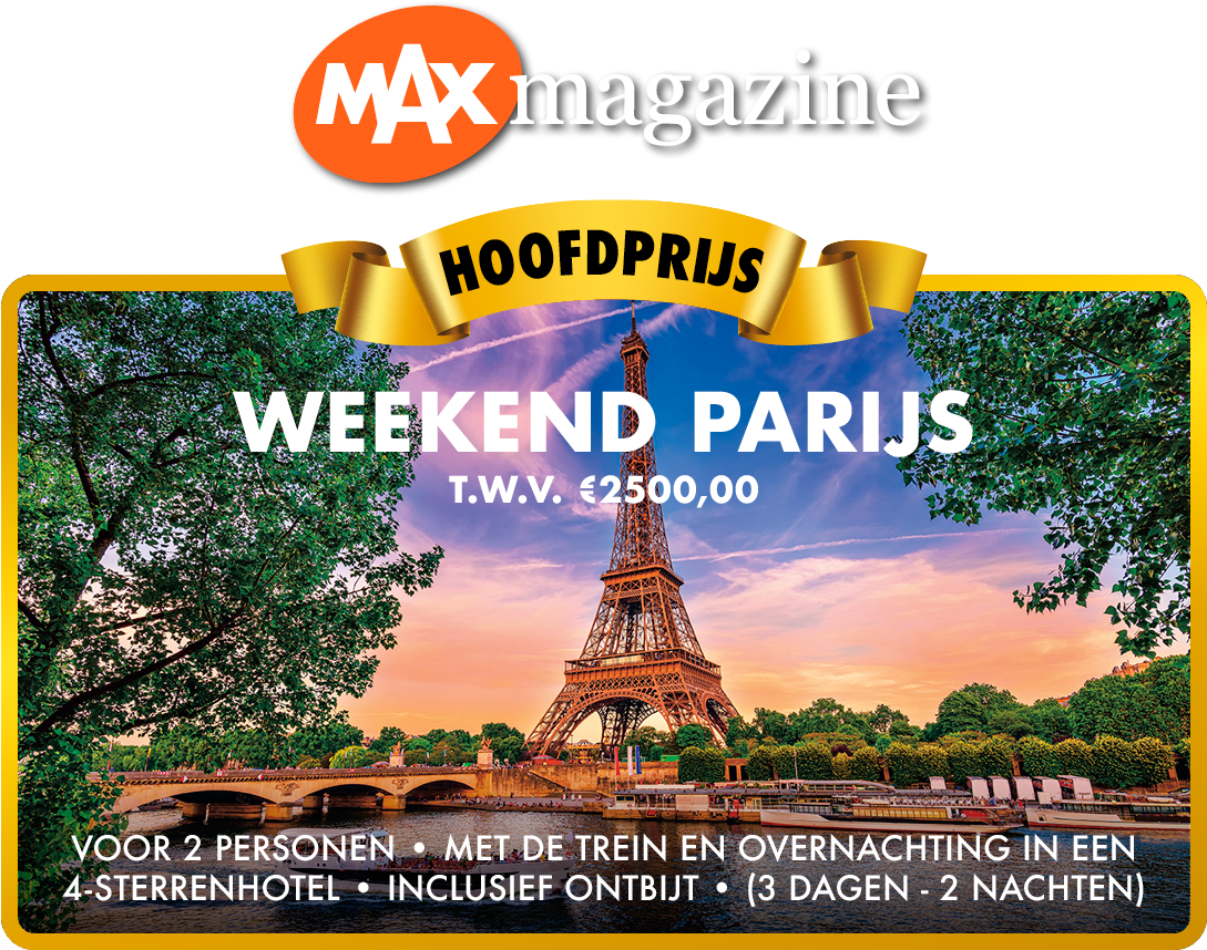 Hoofdprijs - Weekend Parijs voor 2 personen met de trein en overnachting in een 4 sterrenhotel inclusief ontbijt (3 dagen - 2 nachten) t.w.v. €2500