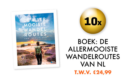 10 x Boek: De allermooiste wandelroutes van NL t.w.v. €24,99