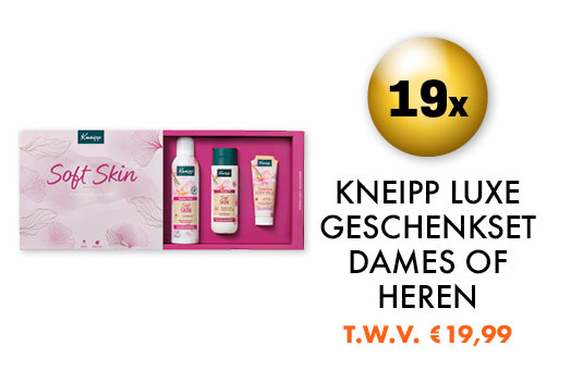 19 x Kneipp Luxe geschenkset Soft Skin (dames of heren) t.w.v. €19,99