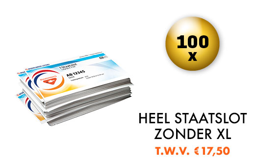 100 x Heel Staatslot zonder XL t.w.v. €17,50